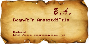 Bognár Anasztázia névjegykártya