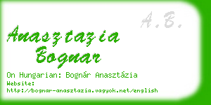 anasztazia bognar business card